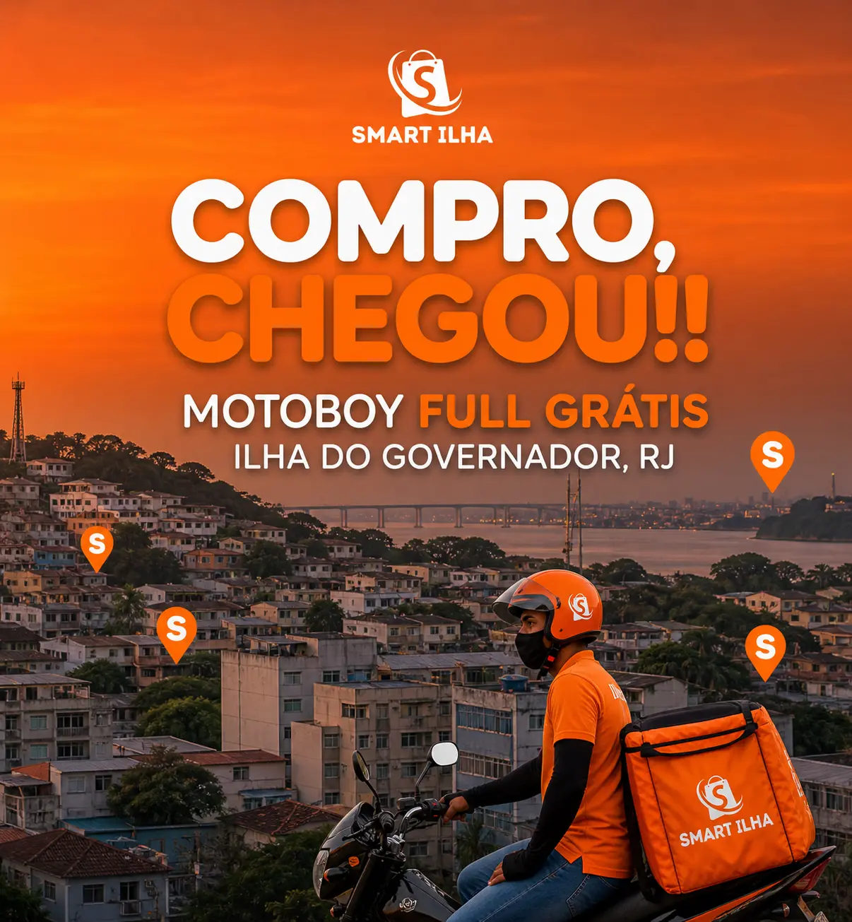 Compro, Chegou!! Motoboy Full Grátis - Ilha do Governador, RJ
